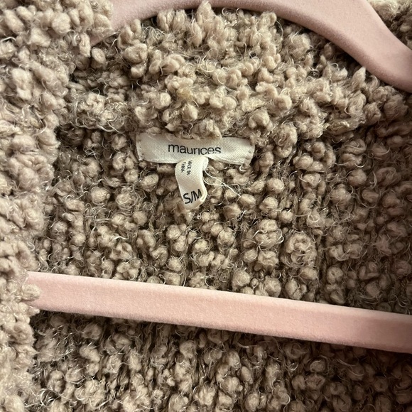 Maurice’s Women’s Textured Knit Open Front Vest Tan Small/medium - Picture 5 of 5